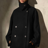 ITALIAN WOOL PEACOAT – Noir