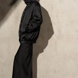 SATEEN BOMBER - Noir