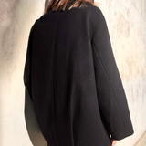 ITALIAN WOOL PEACOAT – Noir