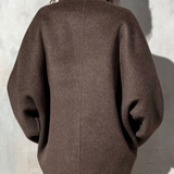 MOHAIR WRAP COAT - Mocha