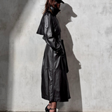 ITALIAN LEATHER TRENCH - Dark Espresso