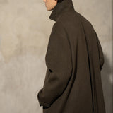 WOOL MAC COAT - Moss