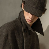 HERRINGBONE BASEBALL CAP - Espresso