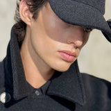 HERRINGBONE BASEBALL CAP - Charcoal