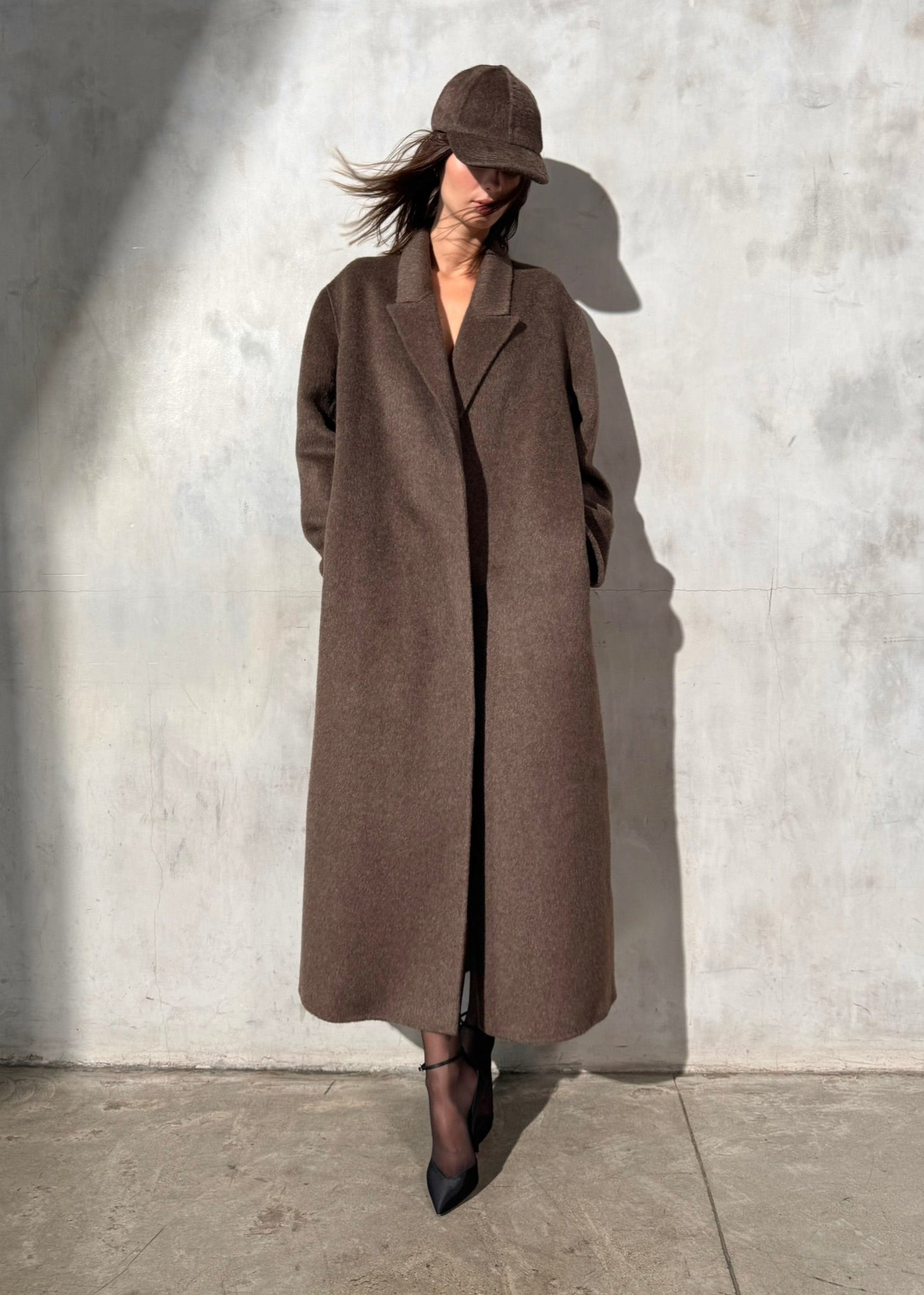 MOHAIR WOOL TOPCOAT - Mocha – Auter
