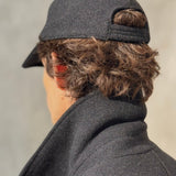 HERRINGBONE BASEBALL CAP - Charcoal