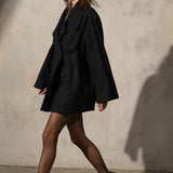 ITALIAN WOOL PEACOAT – Noir