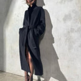 CASHMERE WOOL TOPCOAT - Noir