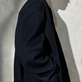 ITALIAN WOOL ZIP JACKET - Noir