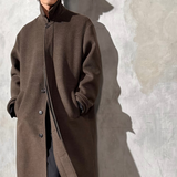 WOOL MAC COAT  - Noir