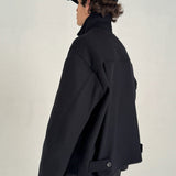 ITALIAN WOOL ZIP JACKET - Noir