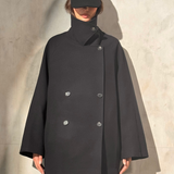 ITALIAN WOOL PEACOAT – Noir
