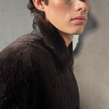 SHEARLING SHIRT JACKET - Espresso