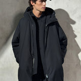 HOODED PUFFER PARKA - Noir
