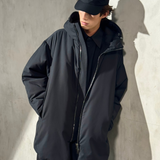 HOODED PUFFER PARKA - Noir
