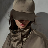 SATEEN BASEBALL CAP - Taupe