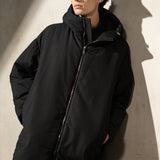 HOODED PUFFER PARKA - Noir
