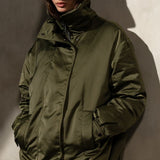 SATEEN BOMBER - Army