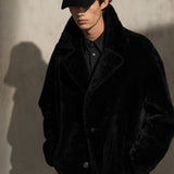 SHEARLING TOP COAT - Noir