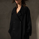 ITALIAN WOOL PEACOAT – Noir