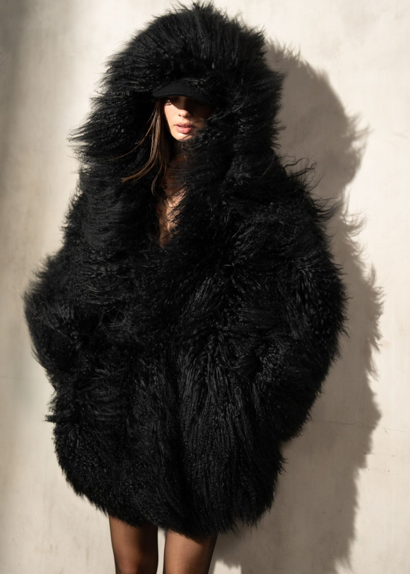 atyHerlipto  Faux Fur Coat ブラック THE FOX - Espresso Noir – Auter