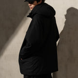 HOODED PUFFER PARKA - Noir